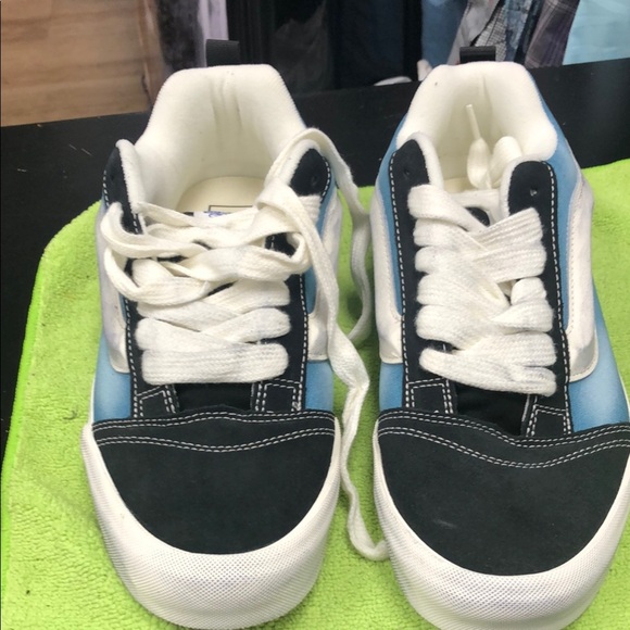 Vans Black and Blue Wave Wash Sneakers - Picture 3 of 5